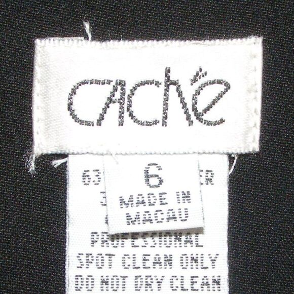 new CACHE Skirt, 30" Waist, Beaded waist, Back zip, Black, Mini, Lined - Picture 9 of 12